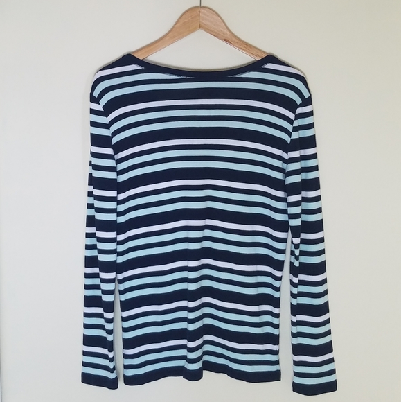 🌻2/$30 GAP Supersoft Bowery Striped Henley - Picture 3 of 5